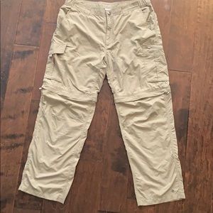 Omni-Shade sun protection tan hiking pants/shorts